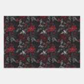 Gotische Kerst Stemming Bloem Inpakpapier Vel (Voorkant 3)