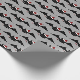 Gotische kerst vleermuizen patroon cadeaupapier