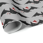 Gotische kerst vleermuizen patroon cadeaupapier (Rol Hoek)