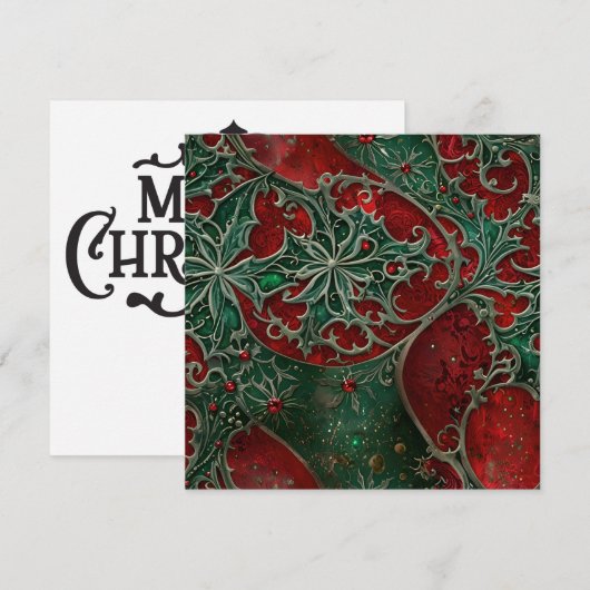 Gotische kerst Wenskaart (Voorkant / Achterkant)