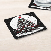 Gotische kerstboom I Kartonnen Onderzetters (Schuin)