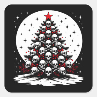 Gotische kerstboom I Vierkante Sticker