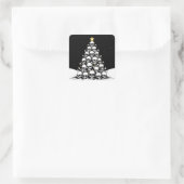Gotische kerstboom III Vierkante Sticker (Tas)