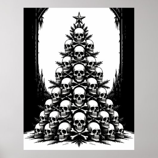 Gotische kerstboom IV Poster (Voorkant)