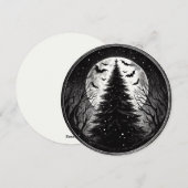 Gotische Kerstboom met Spooky Bats Horror Feestdagenkaart (Voorkant / Achterkant)