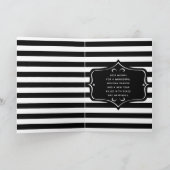 Gotische kerstboom met strepen feestdagen kaart (Binnen)