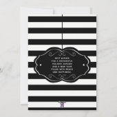 Gotische kerstboom met strepen feestdagenkaart (Achterkant)