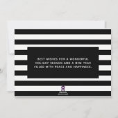 Gotische kerstboom met strepen Fotokaart Feestdagenkaart (Achterkant)