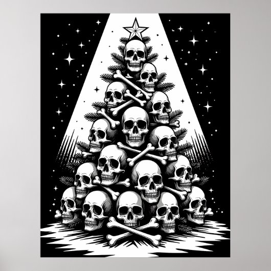 Gotische kerstboom V Poster (Voorkant)