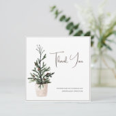 Gotische Kerstboom Winter Bruiloft Bedankkaart (Staand voorkant)