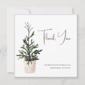 Gotische Kerstboom Winter Bruiloft Bedankkaart (Voorkant)