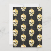 Gotische Kerstfeest Goud & Zwart Kaart (Achterkant)