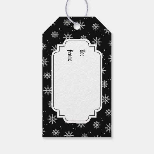 Gotische Kerstkrans Cadeaulabel (Achterkant)