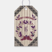 Gotische Kerstkrans Cadeaulabel (Voorkant)