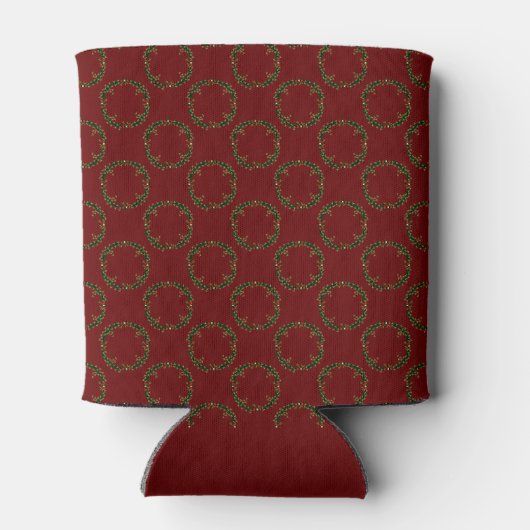 Gotische Kerstkrans Custom Patterned Blikjeskoeler (Achterkant)