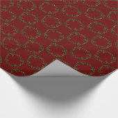 Gotische Kerstkrans Custom Patterned Cadeaupapier (Hoek)