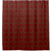 Gotische Kerstkrans Custom Patterned Douchegordijn (Voorkant)