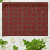 Gotische Kerstkrans Custom Patterned Theedoek (Gevouwen)