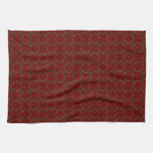 Gotische Kerstkrans Custom Patterned Theedoek (Horizontaal)