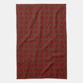 Gotische Kerstkrans Custom Patterned Theedoek (Verticaal)