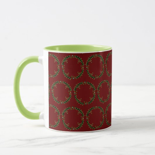 Gotische kerstkrans met patroon mok (Links)