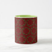 Gotische kerstkrans met patroon mok (Midden)