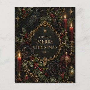 Gotische Kerstmis, donkere romantische victoriaans Flyer