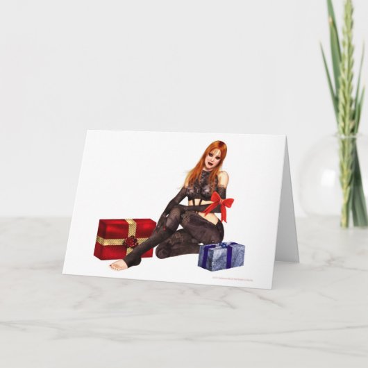 Gotische Kerstmis Feestdagen Kaart (Voorkant)