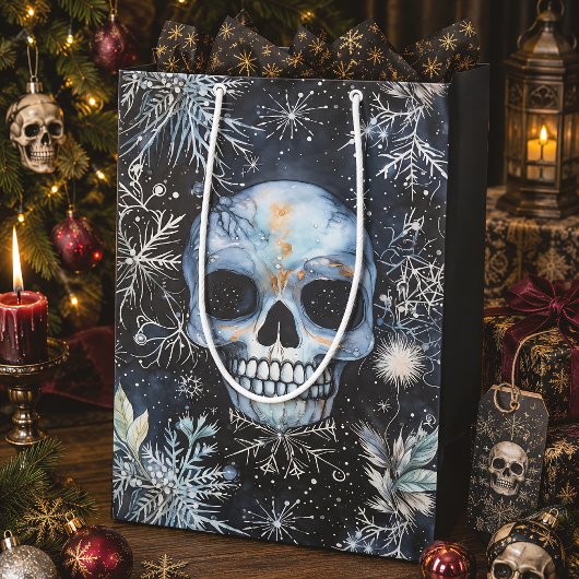 Gotische Kerstmis Schedel Creepmas Medium Cadeauzakje