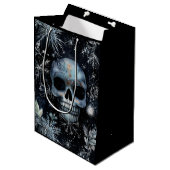 Gotische Kerstmis Schedel Creepmas Medium Cadeauzakje (Voorkant Gekanteld)