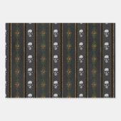 Gotische Kerstmis schedel inpakpapier (Voorkant)