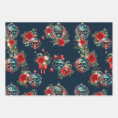 Gotische Kerstmis schedel inpakpapier Vel (Voorkant)