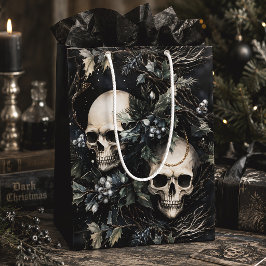Gotische Kerstmis Schedels Creepmas Medium Cadeauzakje