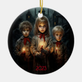 Gotische Kerstmis Verleden Keramisch Ornament (Voorkant)