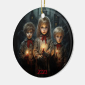 Gotische Kerstmis Verleden Keramisch Ornament (Links)