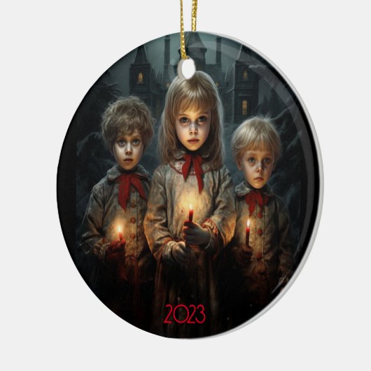 Gotische Kerstmis Verleden Keramisch Ornament (Links)