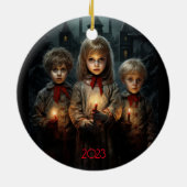 Gotische Kerstmis Verleden Keramisch Ornament (Achterkant)