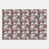 Gotische Kerstmis Winter Scene Skulls in Santa Hat Inpakpapier Vel (Voorkant 2)