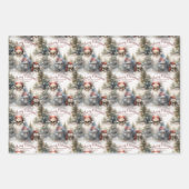 Gotische Kerstmis Winter Scene Skulls in Santa Hat Inpakpapier Vel (Voorkant)