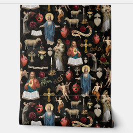 Gotische Kerstredder van de wereld - Jezus Christu Behang