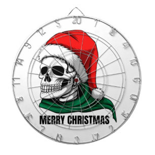 Gotische Kerstschedel met Kerstmannenhoed – Altern Dartbord