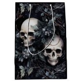 Gotische Kerstschedels Medium Cadeauzakje (Voorkant)