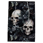 Gotische Kerstschedels Medium Cadeauzakje (Achterkant)