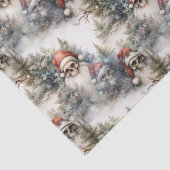 Gotische Kerstschedels Rode Kerstman Hoeden Vakant Tissuepapier (Detail)