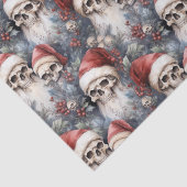 Gotische kerstvakantie schedels in rode kerstmutse tissuepapier (Detail)
