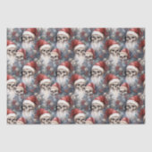 Gotische kerstvakantie schedels in rode kerstmutse tissuepapier (Voorkant)