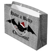 Gotische Kerstvleermuis feestelijk Groot Cadeauzakje (Achterkant Gekanteld)