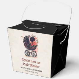 Gotische kinderwagen Halloween baby shower Bedankdoosjes