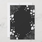 Gotische kist uitnodiging met elegante zwarte roze (Achterkant)