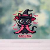 Gotische kitten in roze - lief, maar betoverd Over Acryl Bord (Neutraal)
